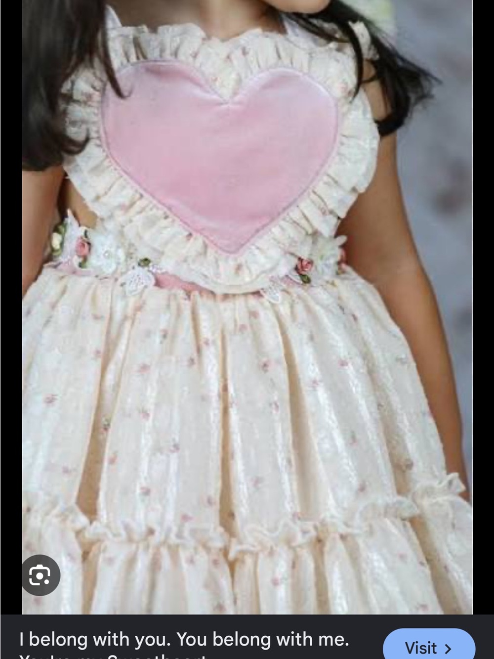 Reina Monroe Original I beling to you you belong to me sweetheart dress 3t